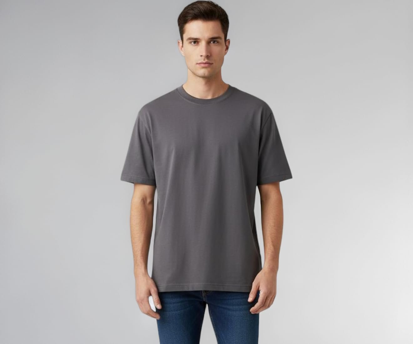 Men's Classic Solid Crewneck Cotton T-Shirt