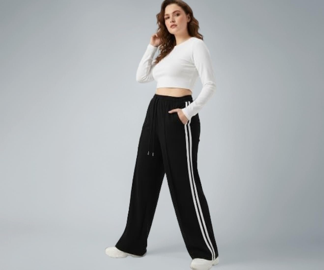 Women's Soft Knit High-Rise Jogger Track Pants