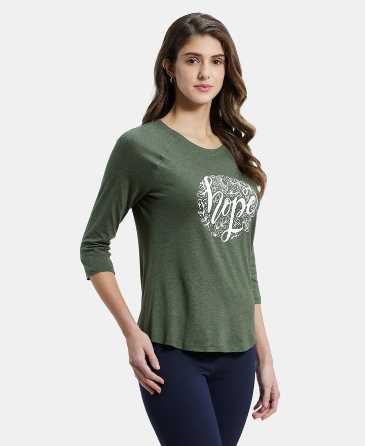 Women's Relaxed Fit Modal Cotton Graphic T-Shirt