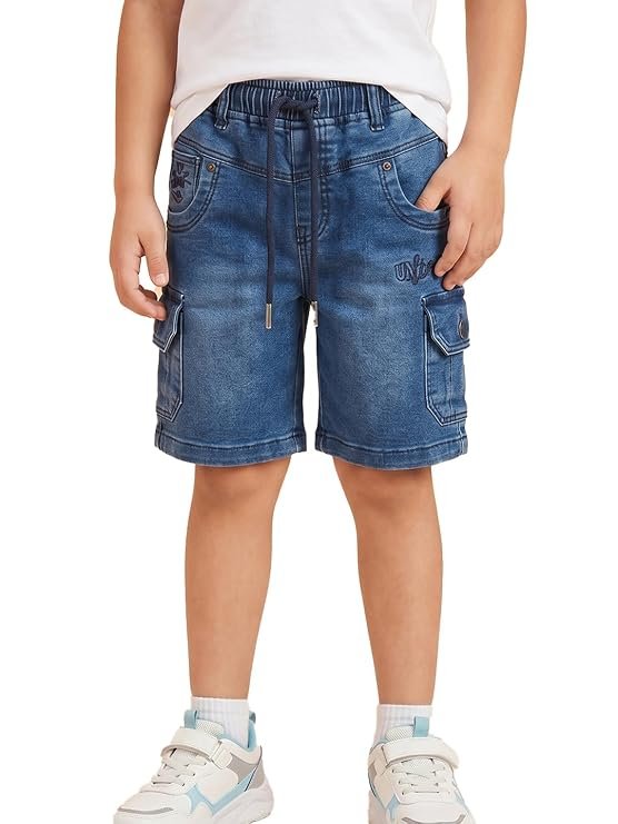 Boys' Casual Denim Cargo Shorts